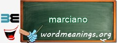 WordMeaning blackboard for marciano